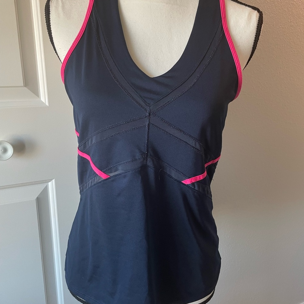 Lucky in Love Hot Pink/ Navy Sports Top
